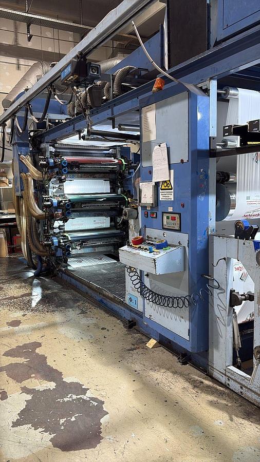Used Remak RE LM 6X100 Flexo Stack Printing Machine 6 Colors 1070 mm 200 m/min