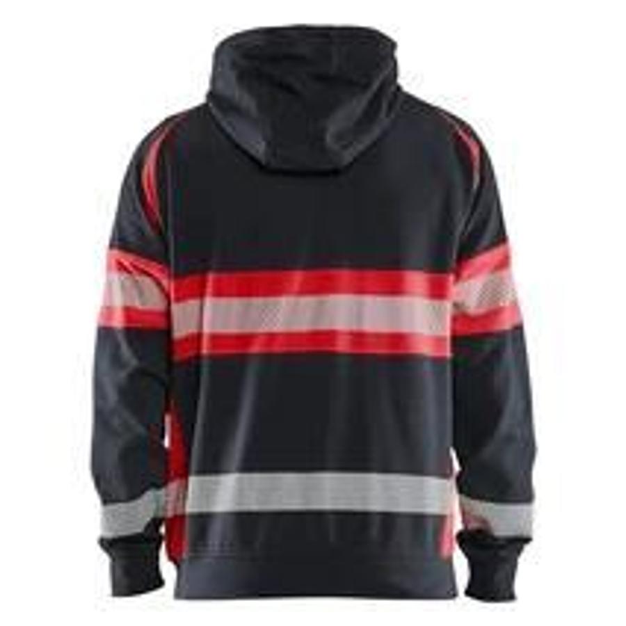 HighVis hooded jacket Black/HighVis Red M