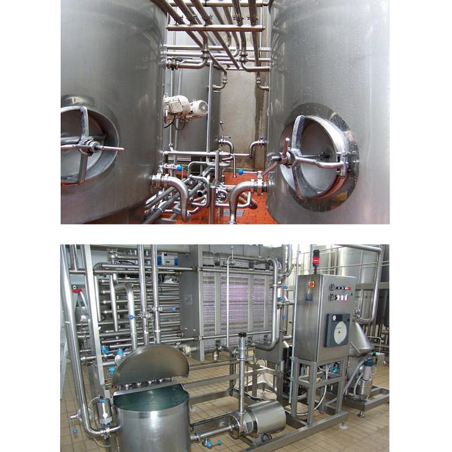 Plant for receiving and treating fluid milk