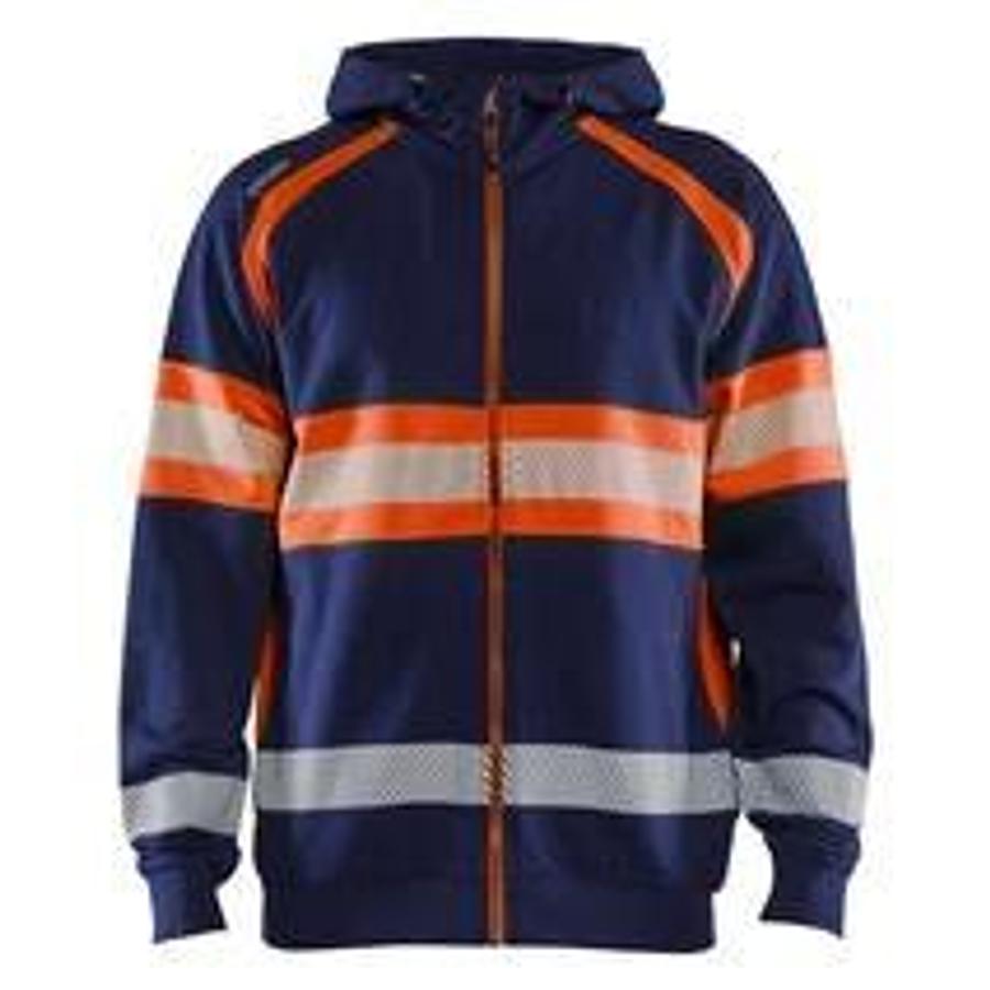 HighVis hooded jacket navy/orange XXXL