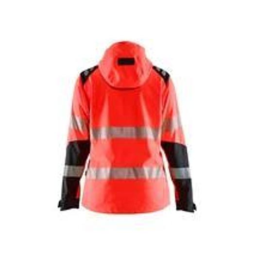 Damen HighVis Softshell Jacke HighVis Rot/Schwarz M