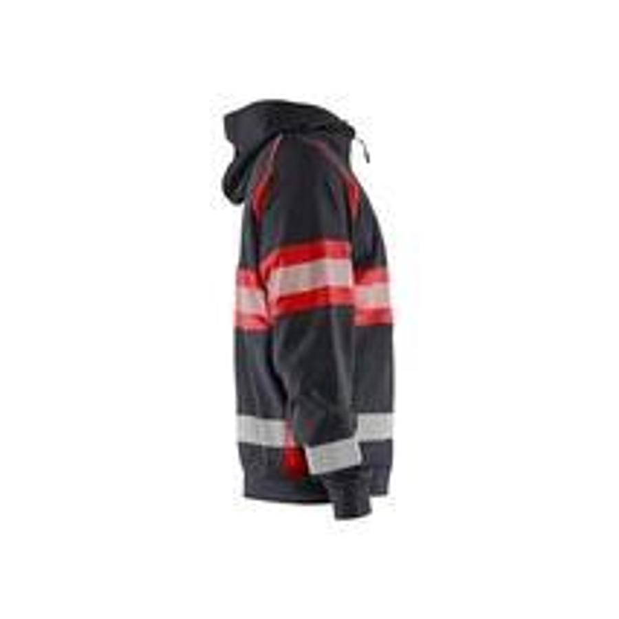 HighVis hooded jacket black/highvis red S