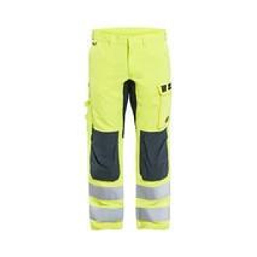 Multinorm Work Trousers Inherent with Stretch HighVis Yellow/Navy C44