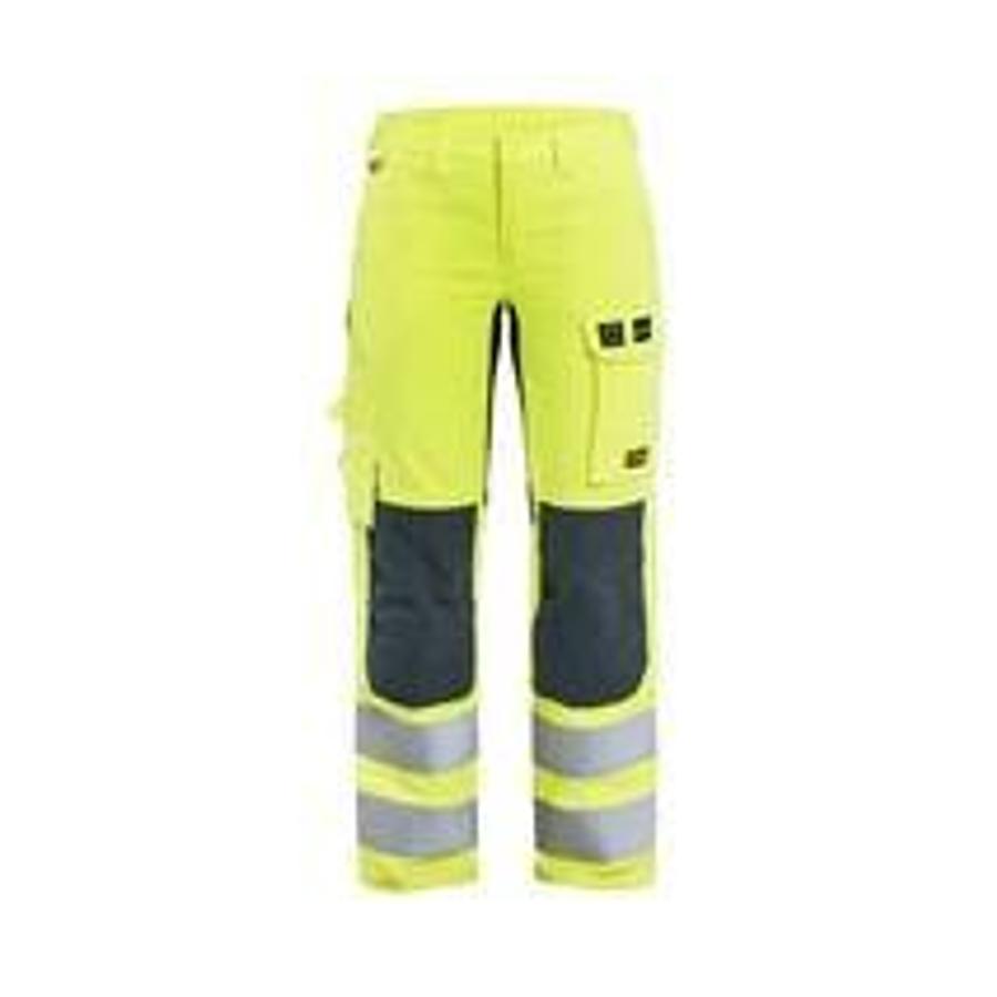 Multinorm Work Trousers Inherent with Stretch HighVis Yellow/Navy C48