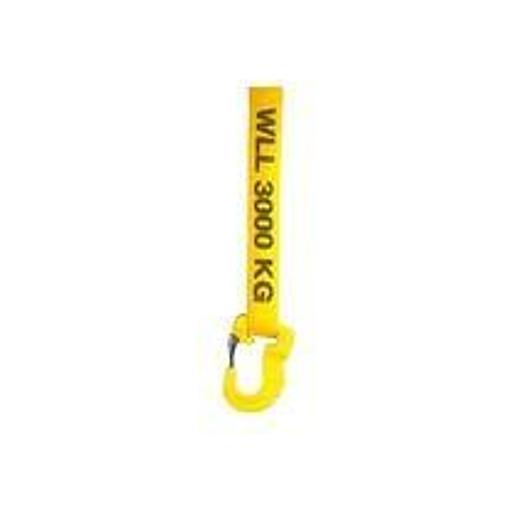 ROUND SLING HOOK FOR ROUND SLINGS STEEL, YELLOW, FT=3000