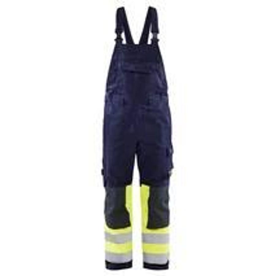Multinorm dungarees Class 1 Navy/ High Vis Yellow C46