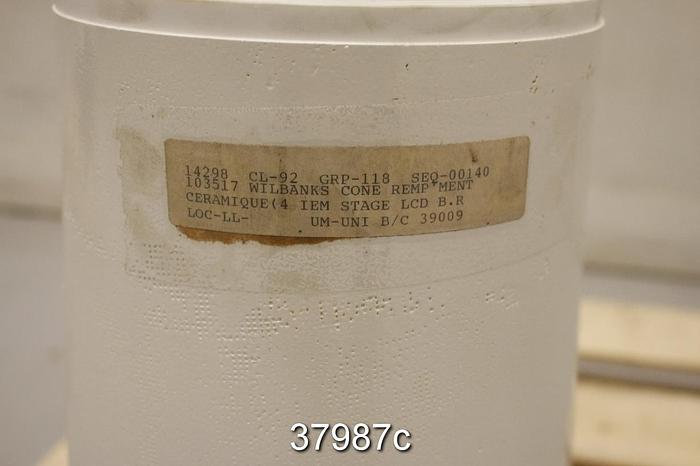 Unused Bauer 620 Low Density Cleaner Middle Ceramic Cone #37987