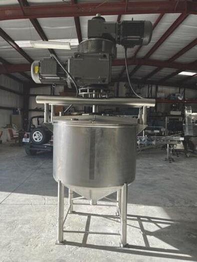 Used 300 GALLON APV DOUBLE MOTION CONE BOTTOM TANK - 316 S/S