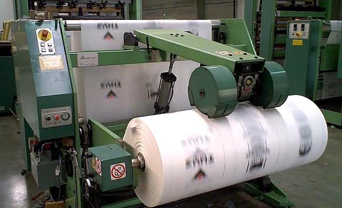 Used Elba SA-90 - T-shirt film bag welding machine - 3 lanes (1997)