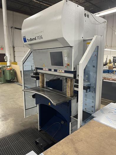 Used 40 TON X 40", TRUMPF, TRUBEND 7036 ELECTRIC CNC PRESS BRAKE, 2012