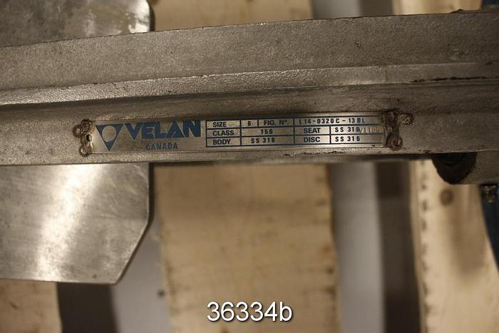 Used Velan 6" Hand Operated Knife Gate Valve #36334