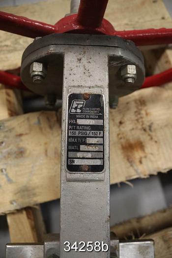 Used Fcc 6" Hand Operated Knife Gate Valve #34258