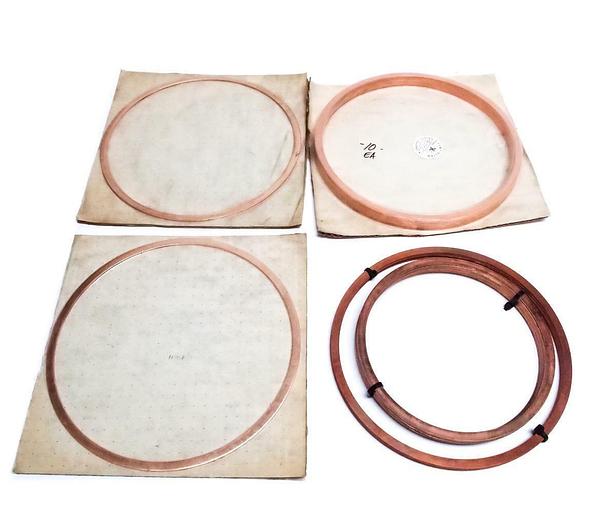Used Vacuum Copper Flange Gaskets Lot of 27 11-3/8", 10-3/4", and 8-3/4" (5222)