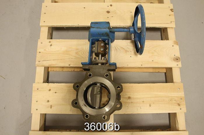Used Neles Jamesbury 4 815L TT 3600MT 4" Hand Operated Butterfly Valve #36006