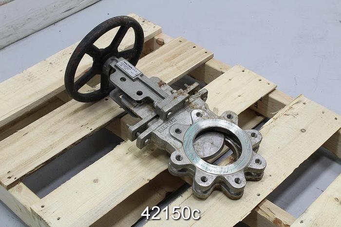 Used Hilton H-200-sc-st316 4" Hand Operated Knife Gate Valve #42150