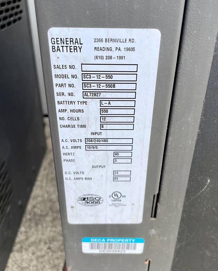 Used General Battery SC3-12-550
