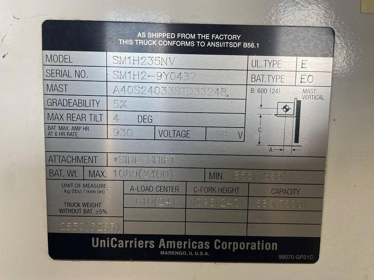 Used 2013 Unicarriers SRX35N