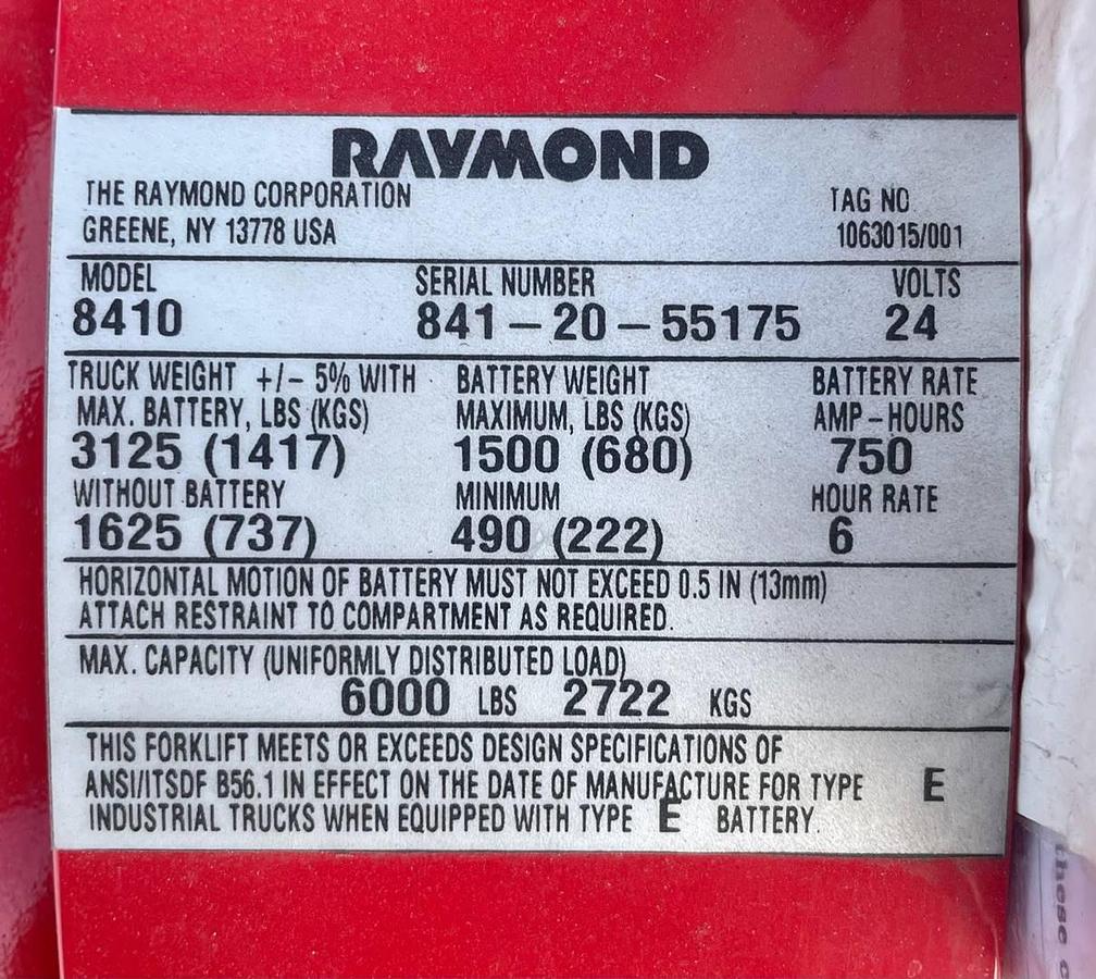 Used 2020 Raymond 8410