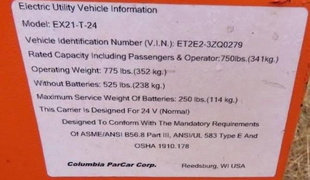 Used Columbia ParCar EXT21-T-24