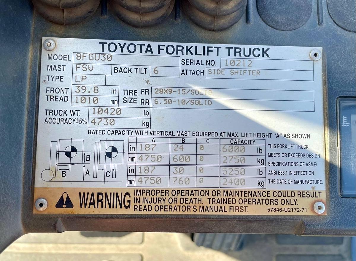 Used 2007 Toyota 8FGU30