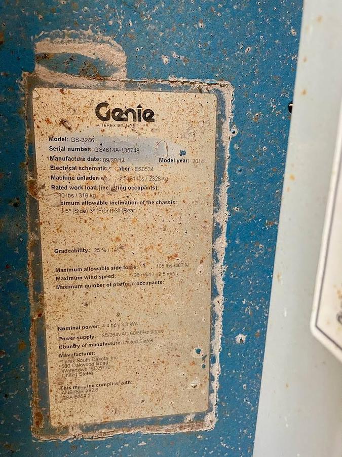 Used 2014 Genie GS-3246