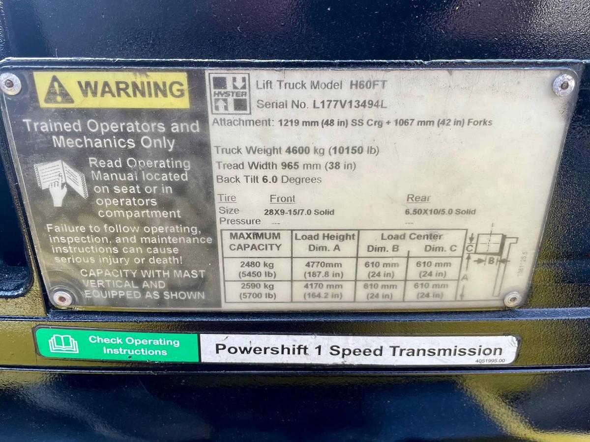 Used 2013 Hyster H60FT