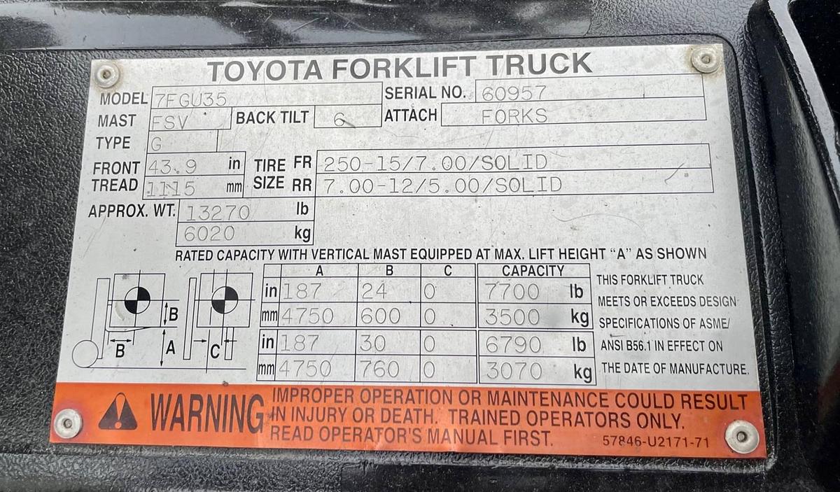 Used 2003 Toyota 7FGU35