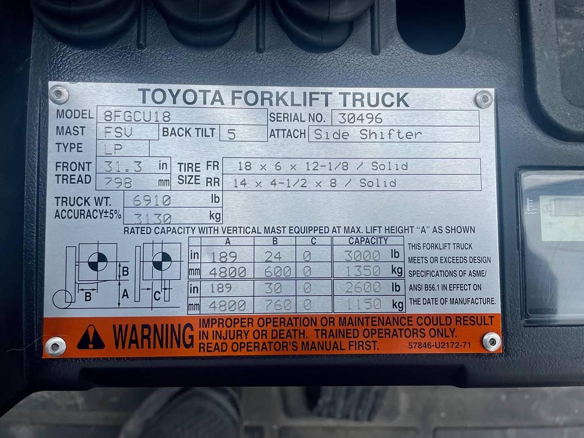 Used 2015 Toyota 8FGCU18