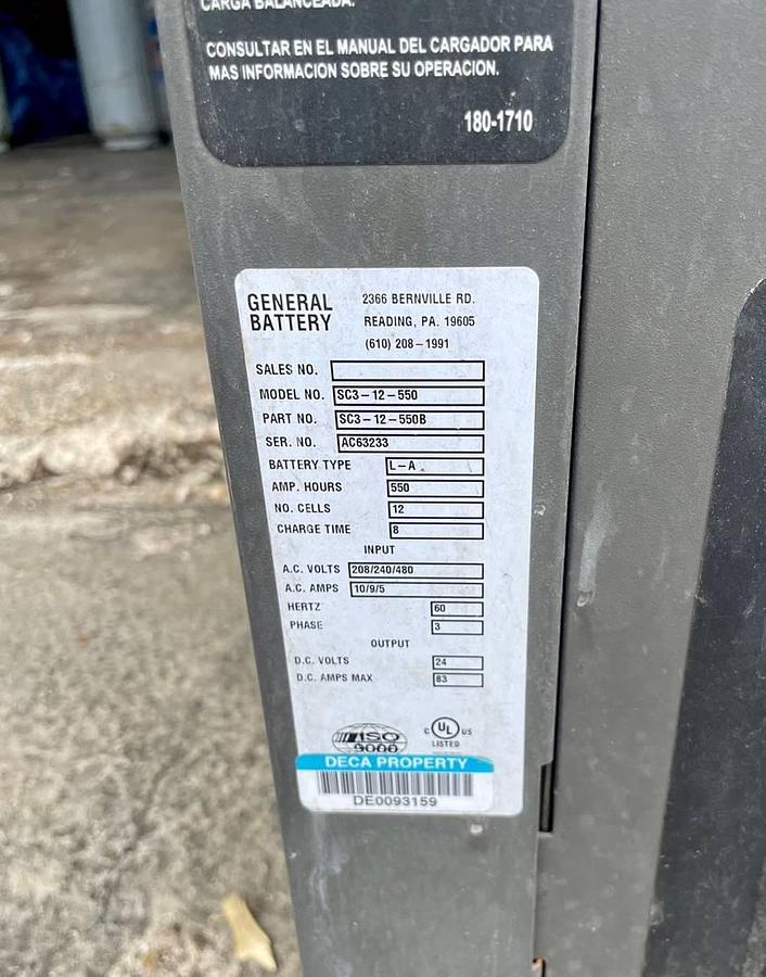 Used General Battery SC3-12-550