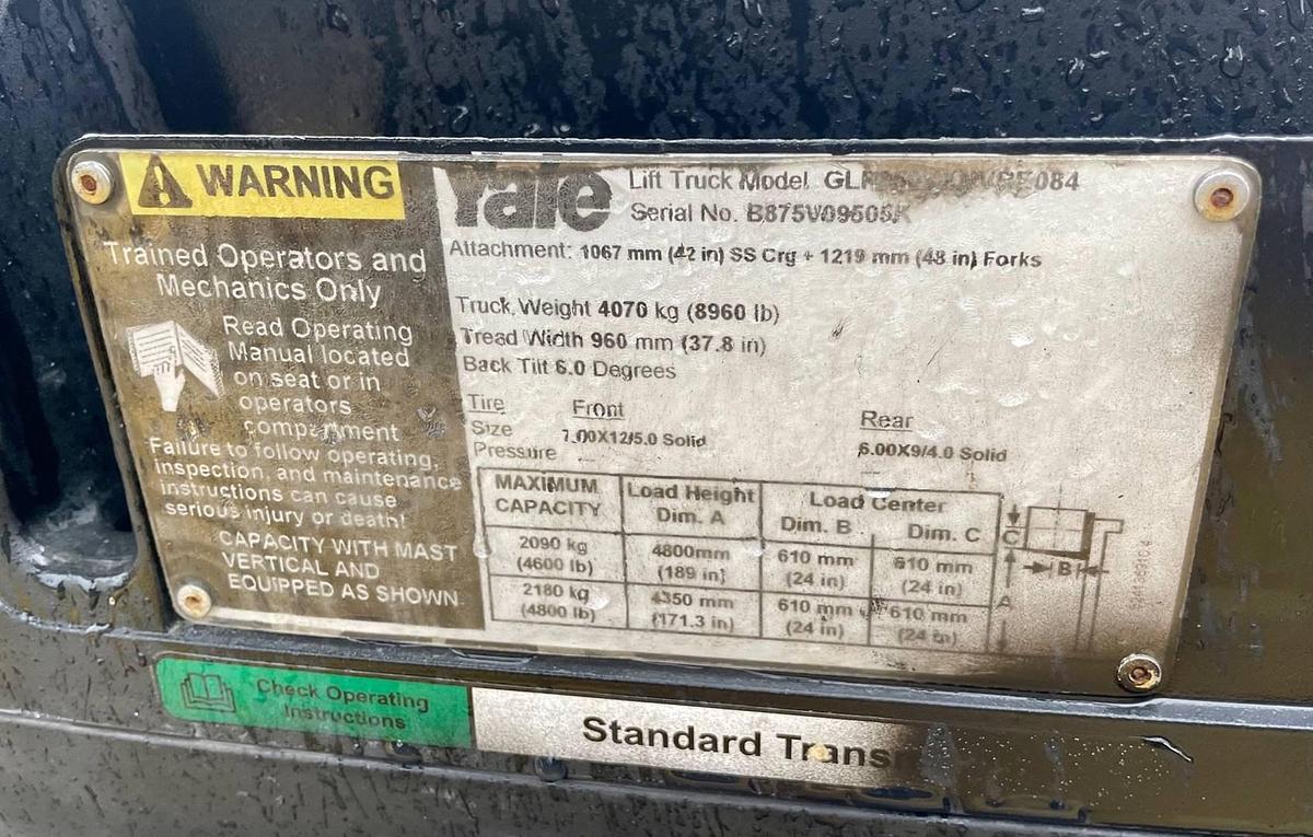 Used 2012 Yale GLP050VX
