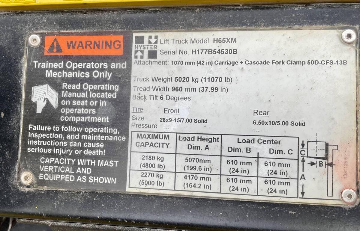 Used 2003 Hyster H65XM