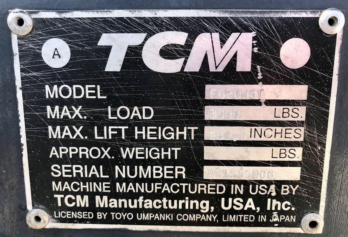 Used 1998 TCM FG20N5T
