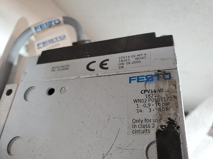 Used FESTO CPV14-GE-MP-4 SOLENOID VALVE MANIFOLD BANK