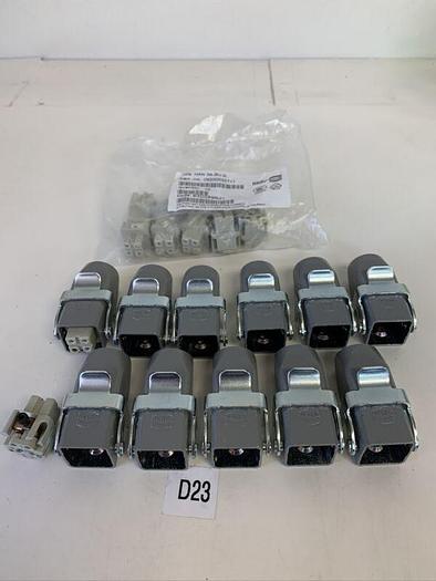 Harting - Han 3A female connector - 09200032711 Lot Of 12 &11 Housing Part # ??