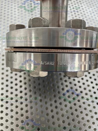 Used Enlin A/SA182 Stainless Steel F316L/316 6" Flange to 1" Sanitary Fitting Adapter