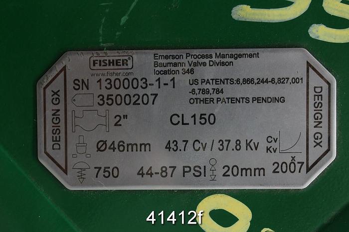 Unused Fisher Design GX 2" Steam Valve #41412