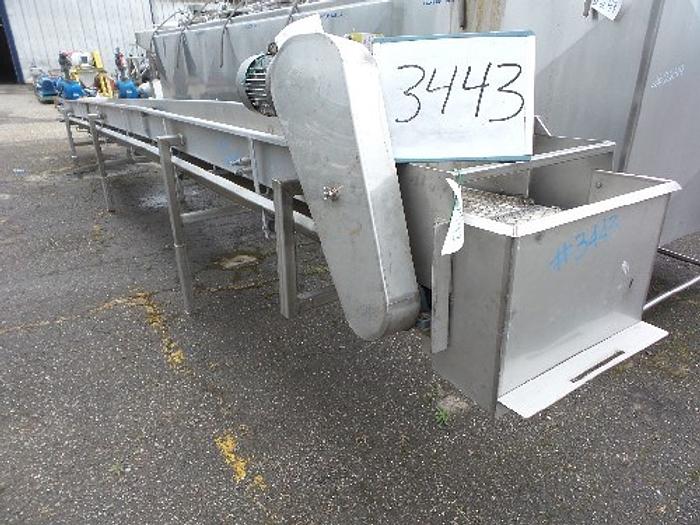 Used 20'' Wide x 29' Long Inclined Belt Conveyor
