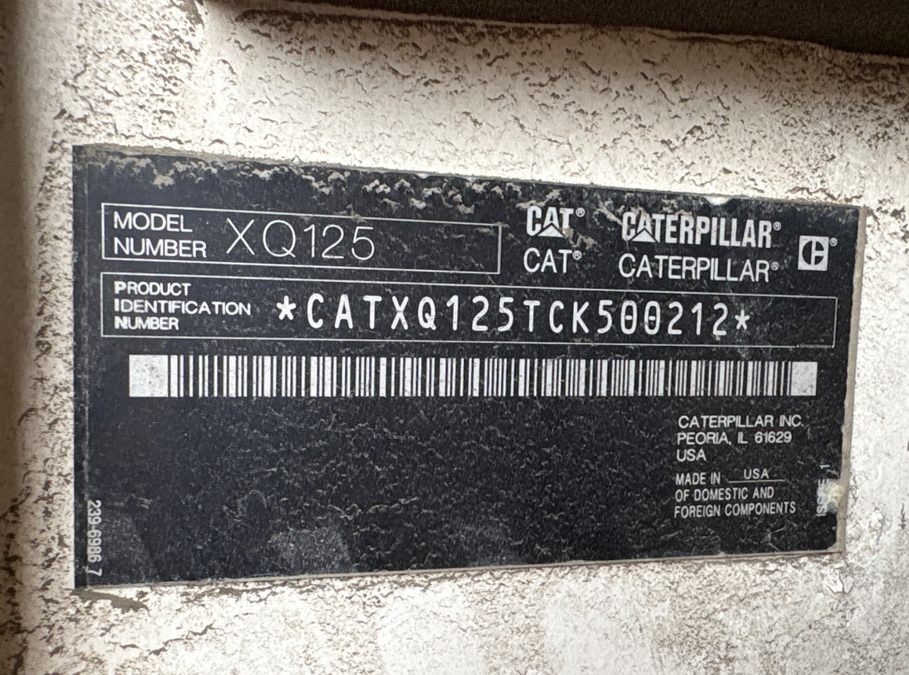 Used 2018 Caterpillar XQ125 Diesel Generator