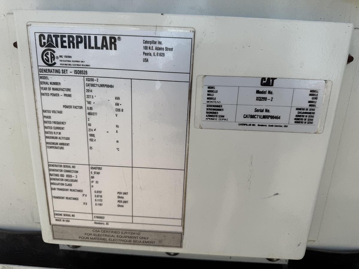 Used 2014 Caterpillar XQ200 Diesel Generator
