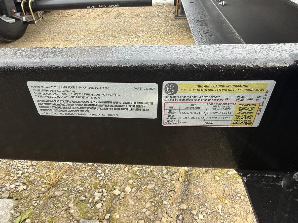 Used New 2025 United Alloy XQ125 Trailer