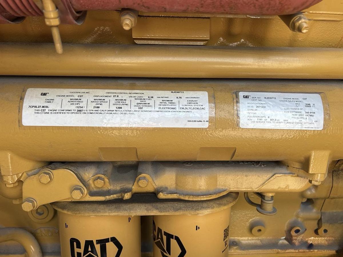 Used 2007 Caterpillar C27 Diesel Generator