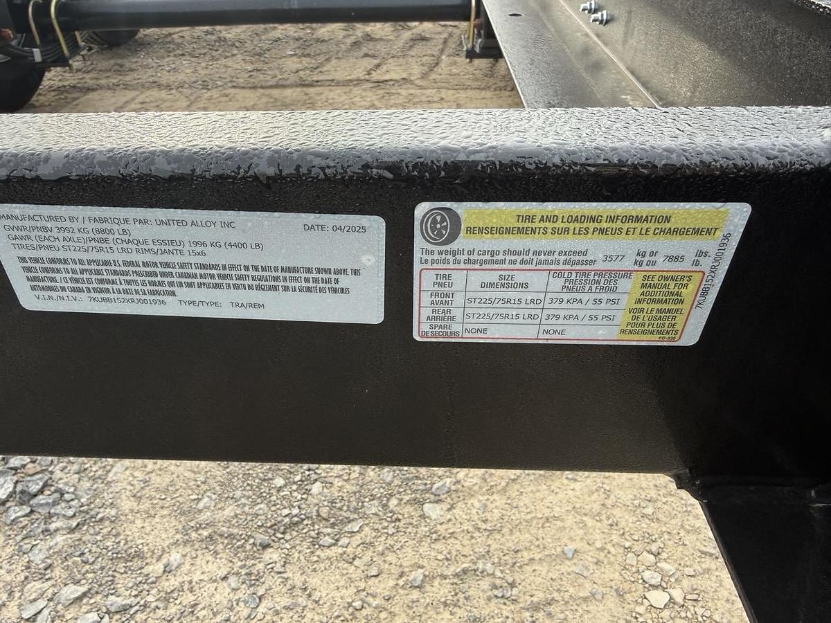 Used New 2025 United Alloy XQ125 Trailer