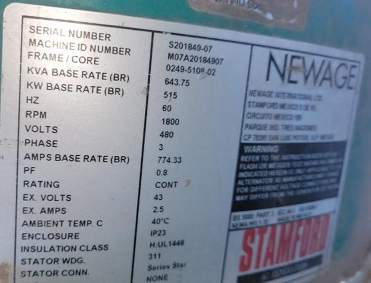 Used 2007 Cummins DFEJ Diesel Generator