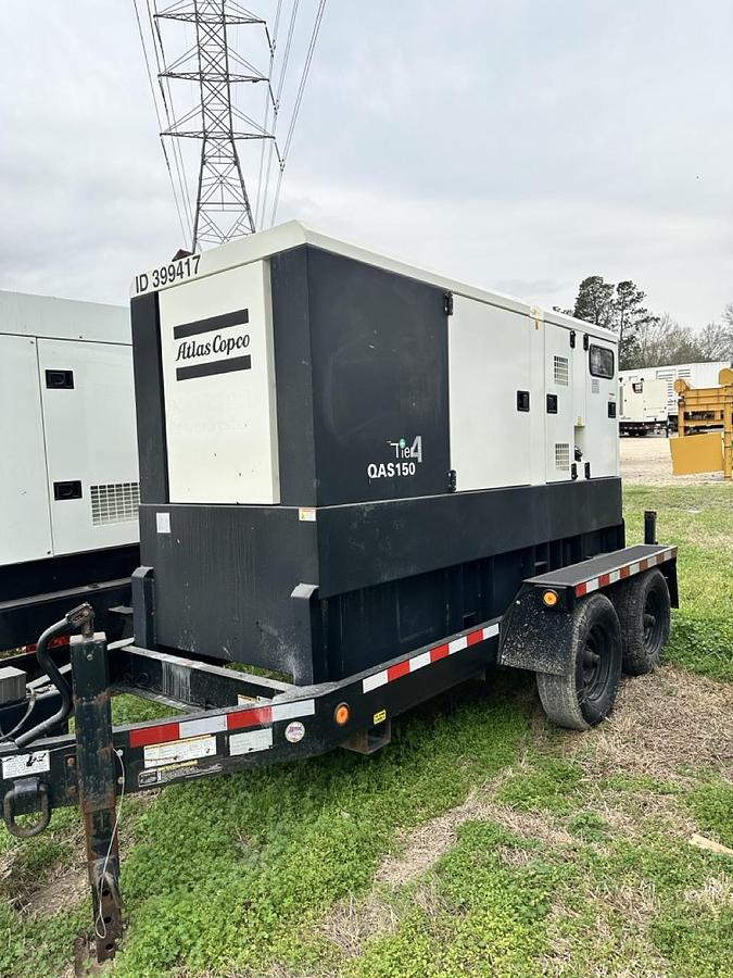 Used 2013 ATLAS COPCO QAS150 MOBILE DIESEL GENERATOR