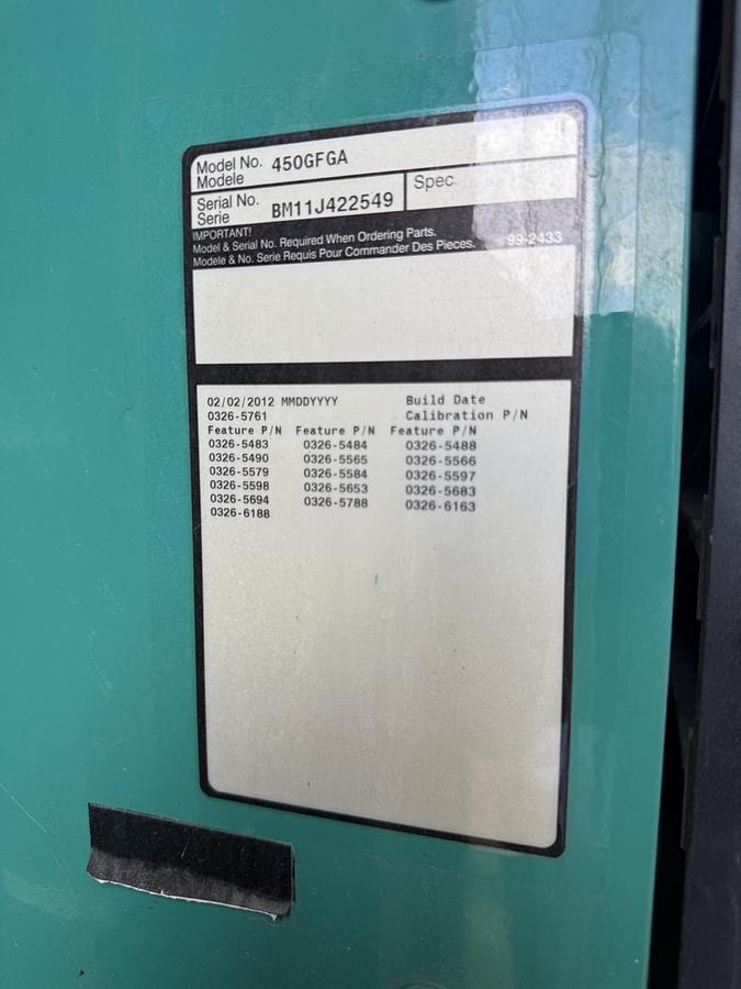 Used 2011 CUMMINS 450GFGA STATIONARY NATURAL GAS GENERATOR