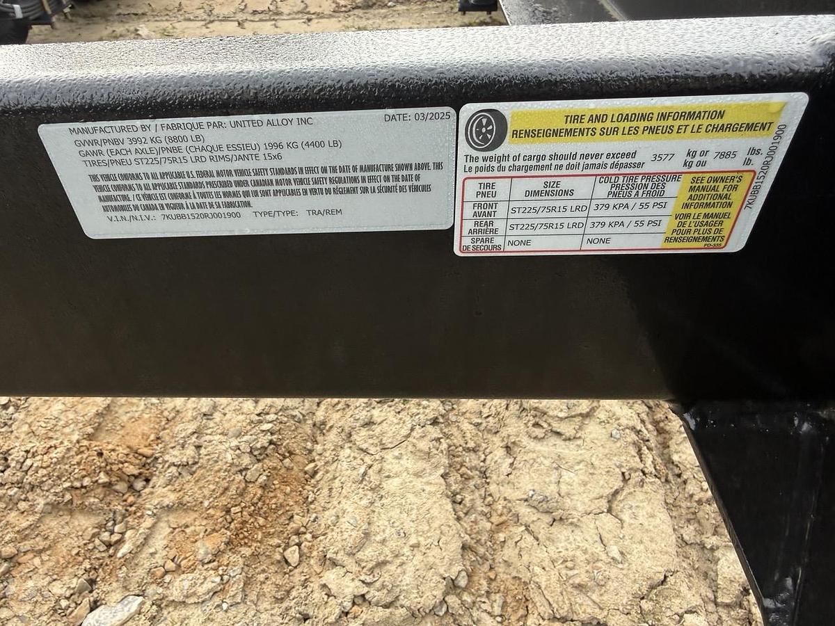 Used New 2025 United Alloy XQ125 Trailer