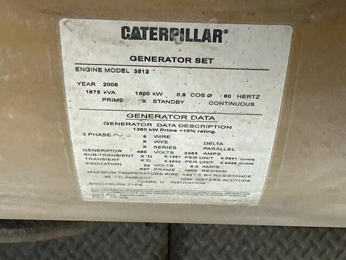 Used 2006 Caterpillar XQ1500 Diesel Generator