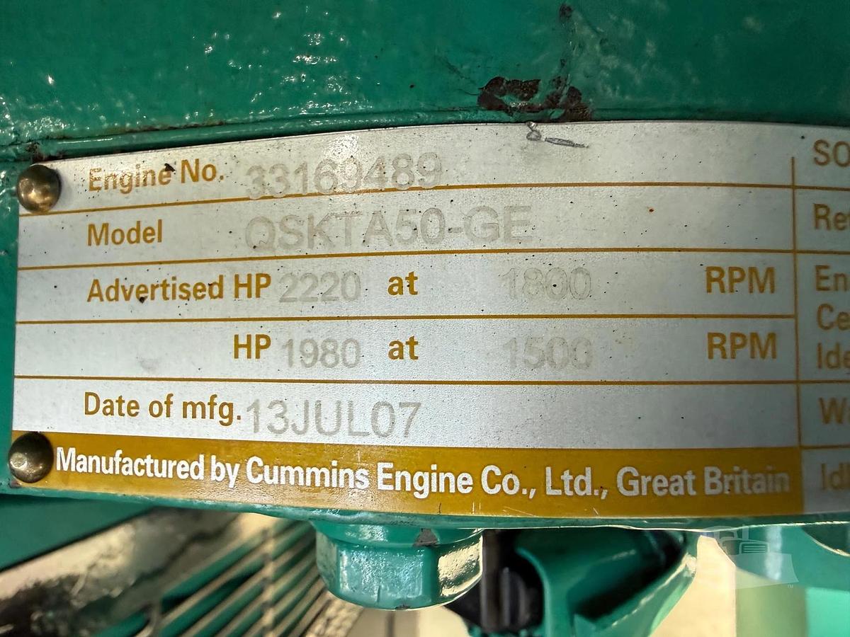 Used 2007 CUMMINS DQGAB STATIONARY DIESEL GENERATOR