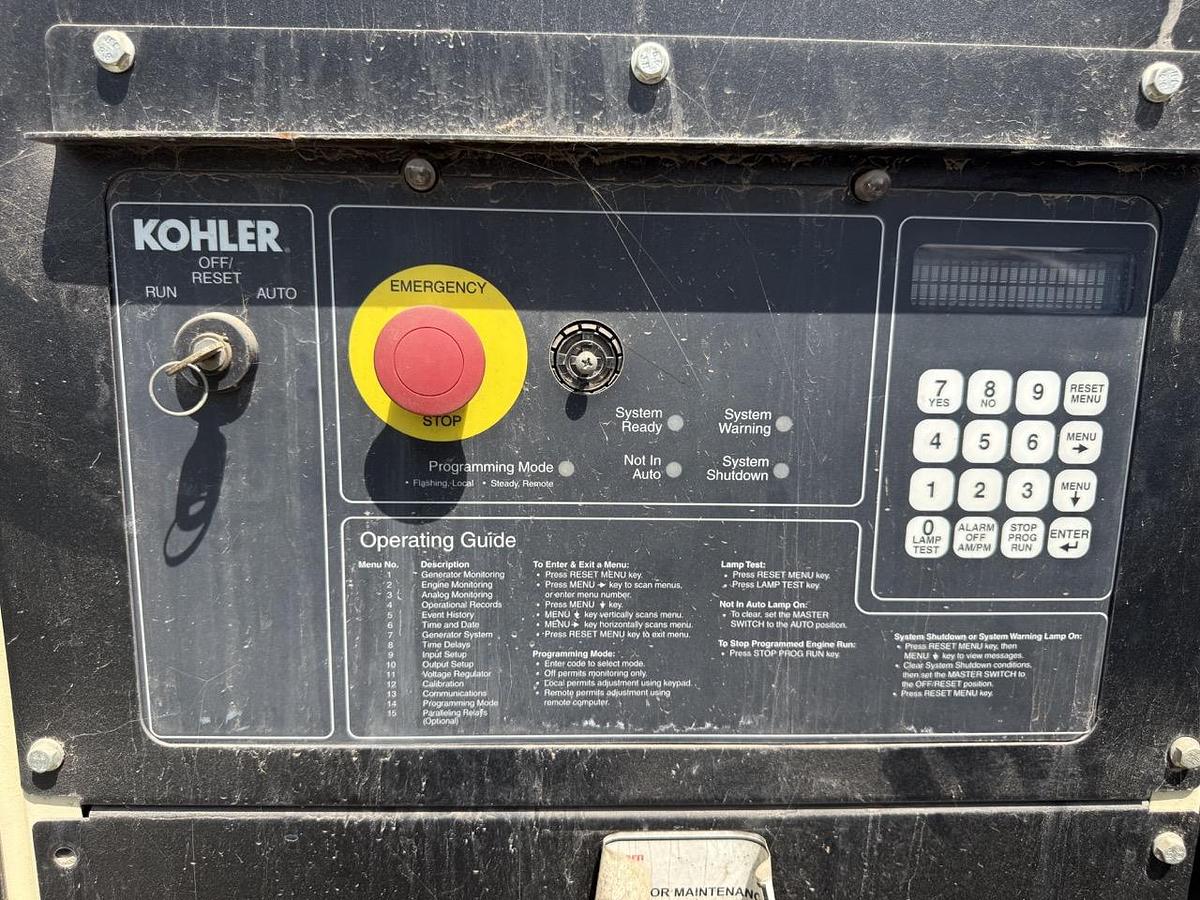 Used 2011 Kohler 400REOZJ Diesel Generator