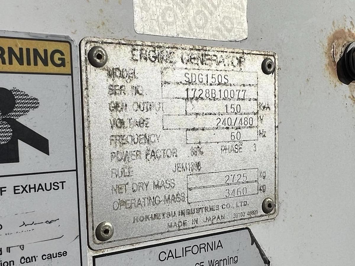 Used 2008 MMD PowerPro SDG150S Diesel Generator